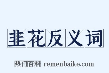 韭花反义词是什么意思的图片